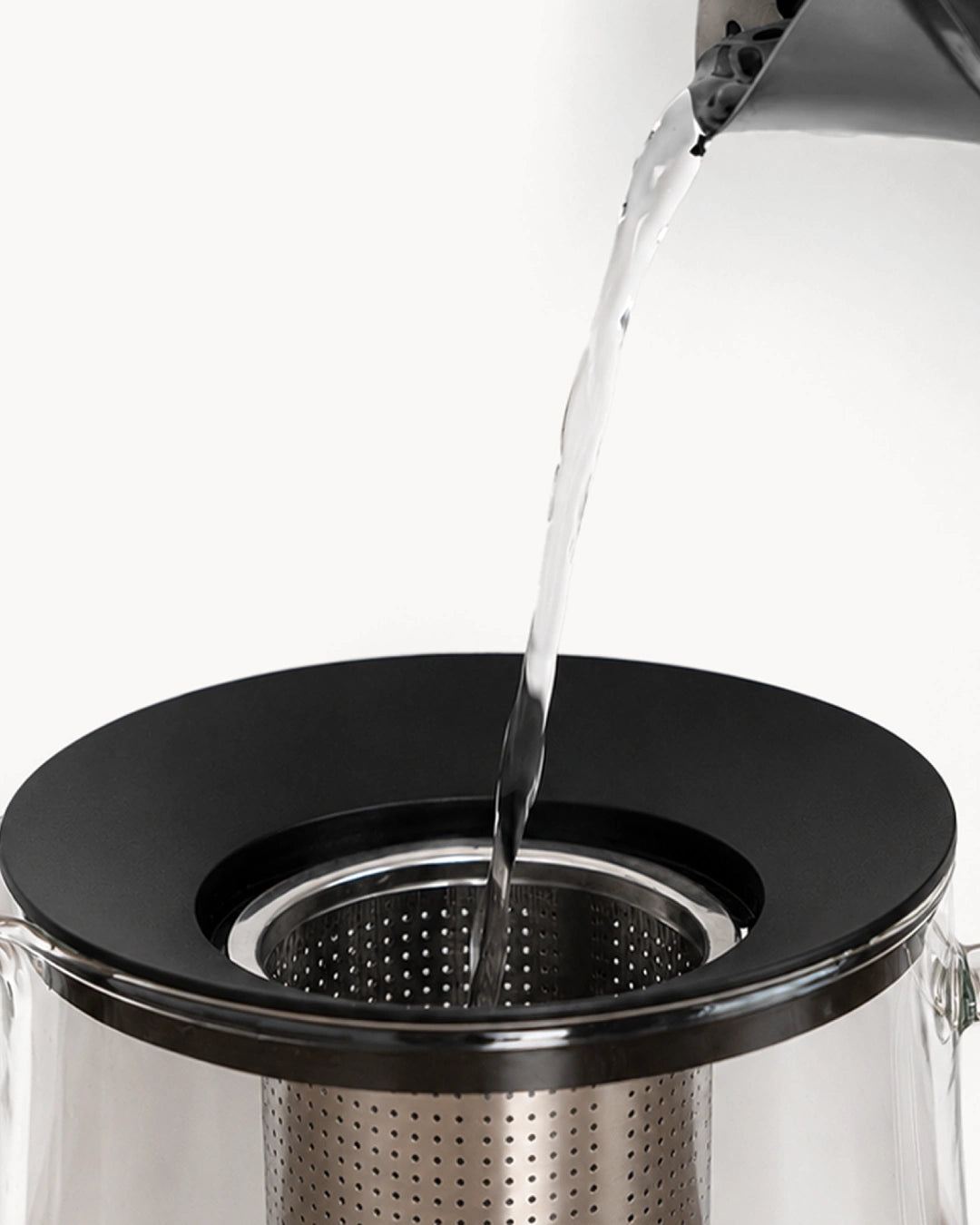 Teiera in vetro con scaldino 1,5 L