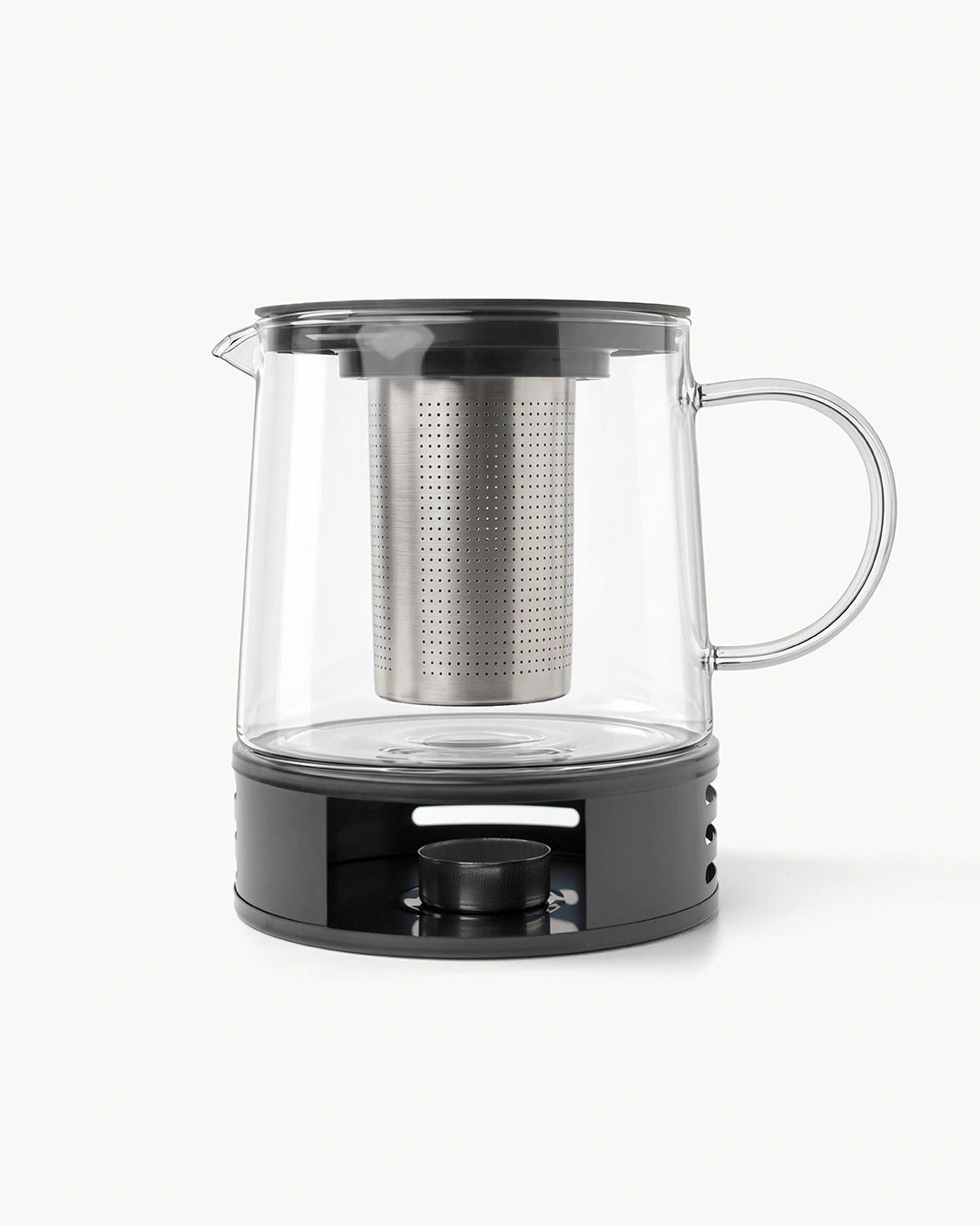 Teiera in vetro con scaldino 1,5 L