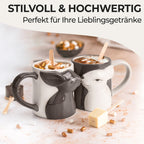 Miamio Parchen Tassen 3D Hasen Keramik, Geschenk fur Paare