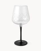 Miamio Rotweinglaser Crystaluna 4er Set Glas mit schwarzem Fuß