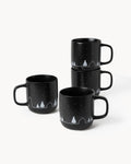 Miamio Weihnachtstassen Vinter 4er Set Keramik, Wintermotiv 500ml